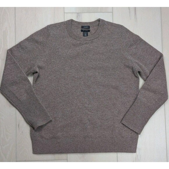 Halogen 100% Cashmere Crew Neck Sweater Womens Size 1 Brown Long Sleeve - Picture 1 of 7
